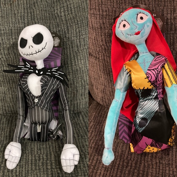 2023 Jack and Sally 2ft plush dolls Nightmare Before Christmas - Picture 1 of 5